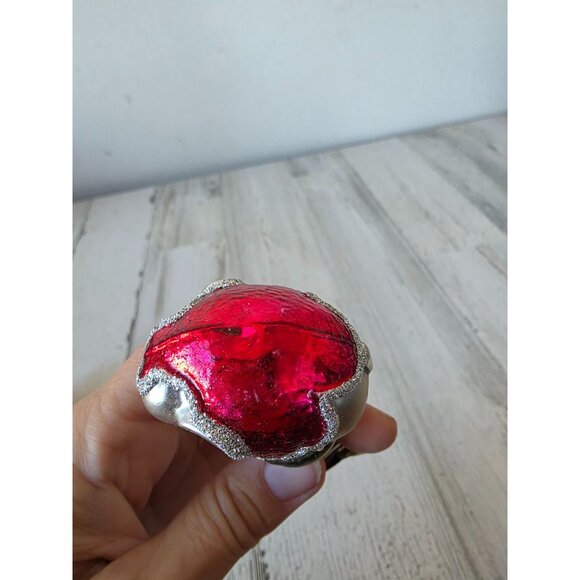 Vintage elephant clip mercury glass ornament glitter Xmas tree - Picture 5 of 8